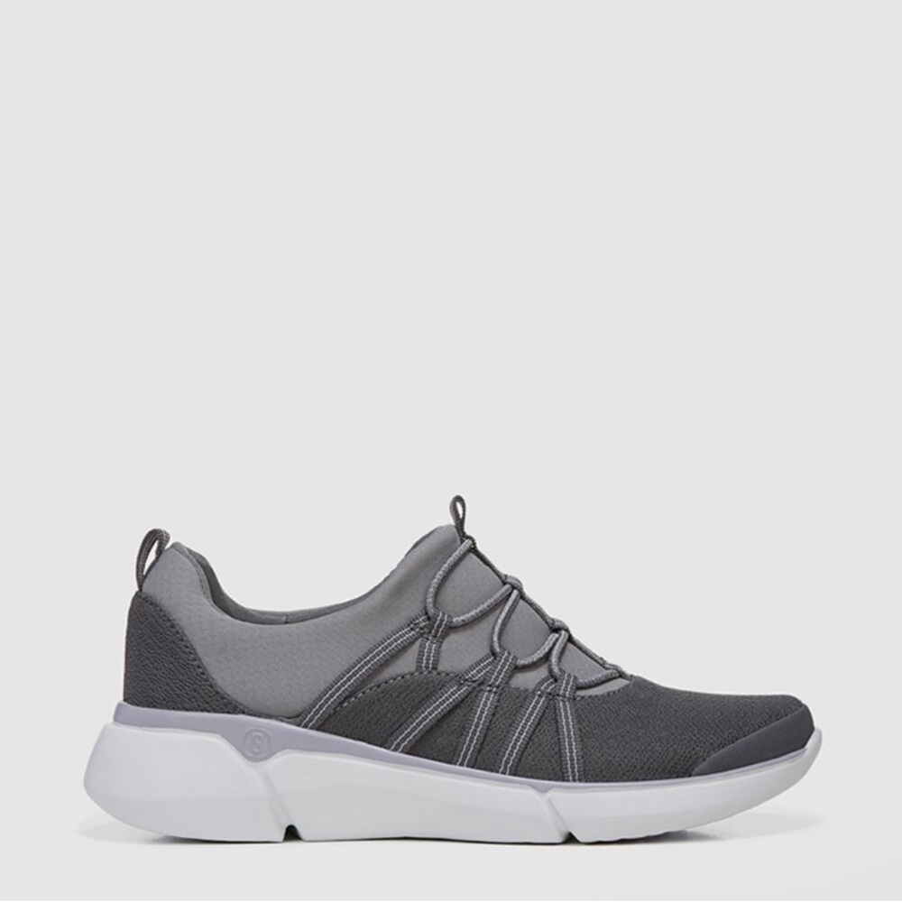 NWT in box (box has damage) Bzees Hero Grey slip on sneakers size 10M. Washable!